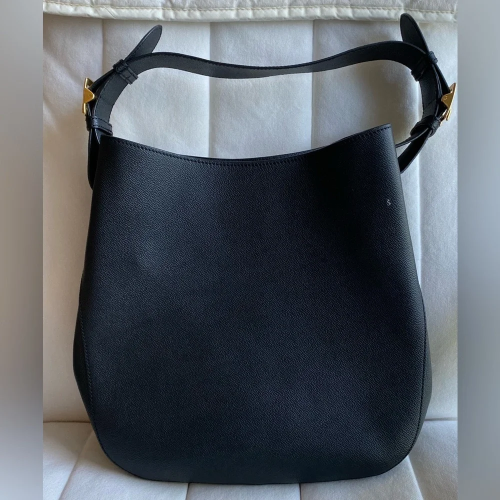 BURBERRY Elmstone Black Leather Hobo Bag - Picture 8 of 10